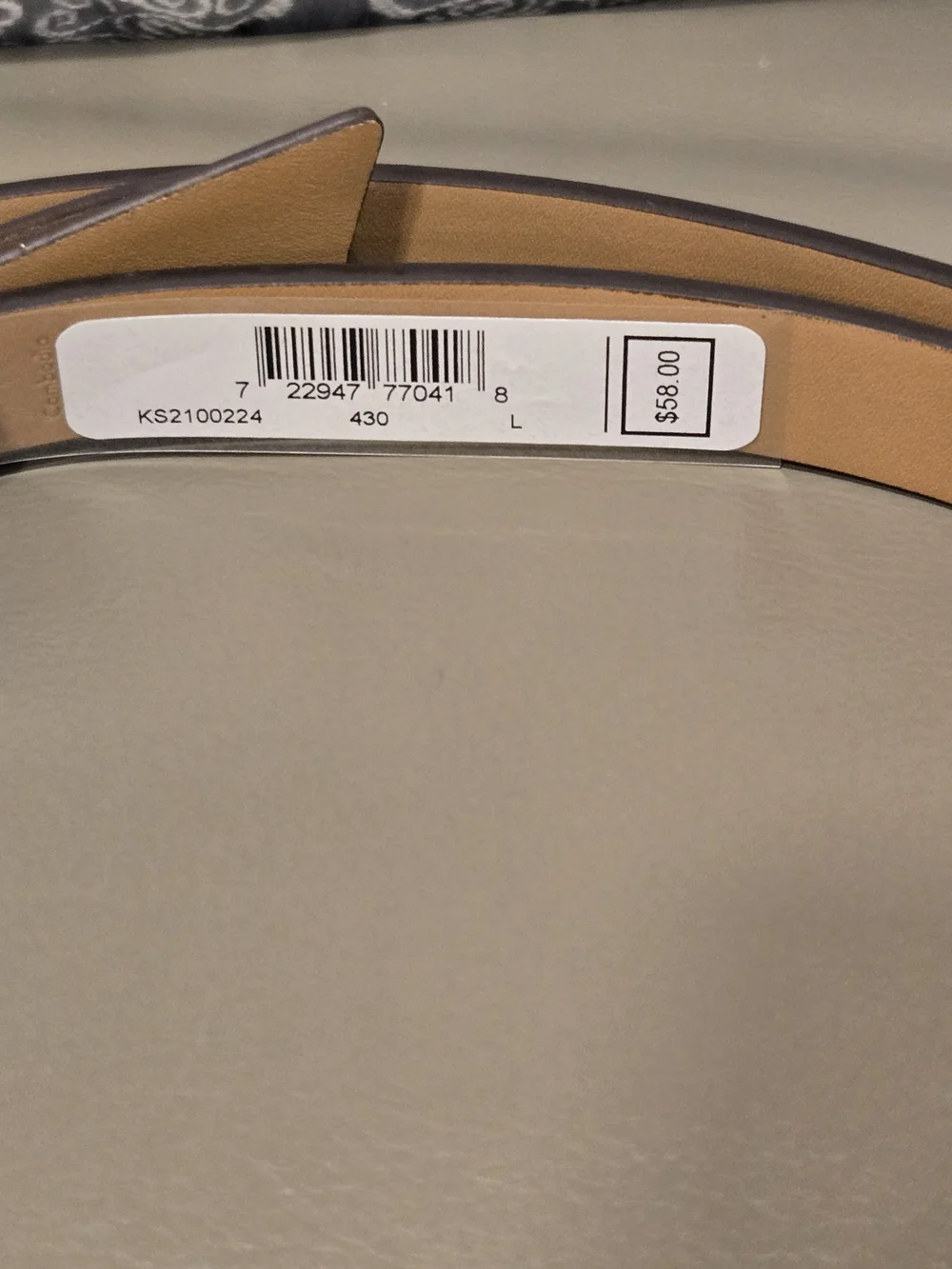 Kate Spade blue bow belt with gold-tone stud Size Large NWT